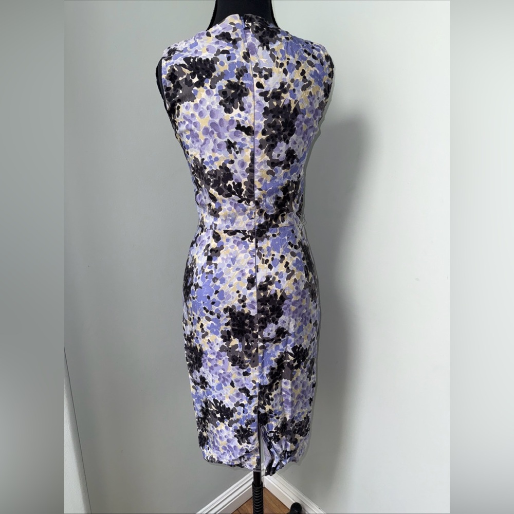 Dior Floral Midi Dress - Lavender and Black 100% Silk size 4 - Picture 3 of 10